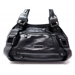 NEUF SAC A MAIN JIMMY CHOO EN CUIR NOIR NEW BLACK LEATHER SHOULDER HANDBAG 1120€