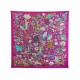 NEUF FOULARD HERMES FLEURS ET PAPILLONS DE TISSUS CARRE 90 SOIE SLIK SCARF 370 