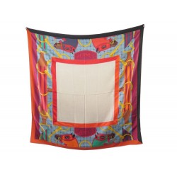 NEUF FOULARD HERMES PRECIEUX CHALE 140CM CACHEMIRE & SOIE MULTICOLORE SCARF 945