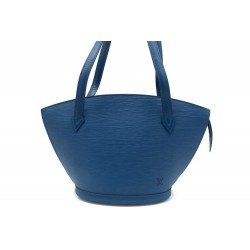 SAC A MAIN LOUIS VUITTON SAINT JACQUES PM CUIR EPI BLEU 