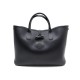 NEUF SAC A MAIN LONGCHAMP ROSEAU HERITAGE CUIR NOIR BLACK LEATHER HANDBAG 870