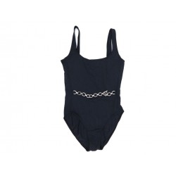 NEUF MAILLOT DE BAIN HERMES CHAINE D'ANCRE 42 L NYLON BLEU MARINE SWIMSUIT 400€