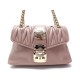 NEUF SAC A MAIN MIU MIU 5BD100 BANDOULIERE CUIR MATELASSE SOFT NUDE CAMEO 1495€