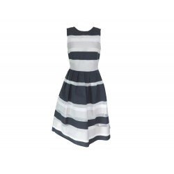 NEUF ROBE MI LONGUE PAUL SMITH SANS MANCHE 42IT 38 FR M NOIR & BLANC DRESS 363€