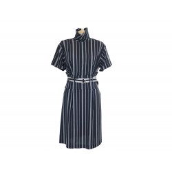 NEUF ROBE MI LONGUE PAUL SMITH 40 IT 36 FR S EN LAINE RAYEE BELT WOOL DRESS 530€