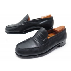 CHAUSSURES JM WESTON 180 MOCASSINS 7D 41 EN CUIR NOIR BLACK LEATHER LOAFERS 670