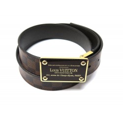 NEUF CEINTURE LOUIS VUITTON INVENTEUR M9677 T 90 TOILE DAMIER BELT 515€