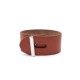 BRACELET HERMES TAILLE 15 EN CUIR MARRON ET ACIER PALLADIE + BOITE JEWEL 340