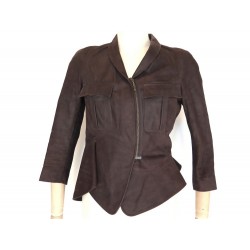 VESTE GIVENCHY 40 M EN CUIR MARRON FEMME BLOUSON MANTEAU LEATHER JACKET 2790€