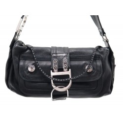 SAC A MAIN CHRISTIAN DIOR EAST WEST FLIGHT 28 CM CUIR NOIR HAND BAG PURSE 1375€