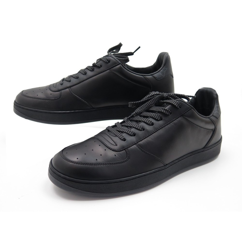 Louis Vuitton Black Leather Rivoli Sneakers Size 41.5 Louis