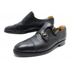 CHAUSSURES JOHN LOBB WILLIAM 8.5 42.5 MOCASSINS A BOUCLE CUIR NOIR SHOES 1285