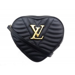 NEUF SAC LOUIS VUITTON NEW WAVE COEUR CUIR NOIR 