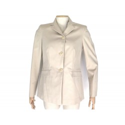 NEUF VESTE LORO PIANA BLAZER TAILLE 40 IT 36 FR S EN COTON BEIGE JACKET 2500€