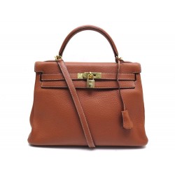  SAC HERMES KELLY 33 CUIR MARRON 