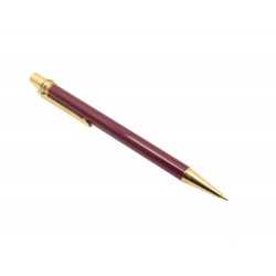 VINTAGE STYLO PORTE MINE MUST DE CARTIER TRINITY 3 ORS EN RESINE ROUGE CRITERIUM