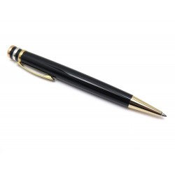 NEUF STYLO BILLE CARTIER TRINITY ST210003 RESINE NOIR & PLAQUE OR BALLPOINT 350€