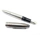 NEUF STYLO PLUME MONTBLANC MEISTERSTUCK A PISTON EN ACIER DECOR DAMIER PEN 655€