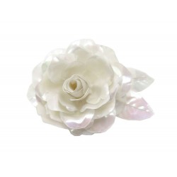 NEUF BROCHE LOUIS VUITTON ROSE NACRE EN TISSU ECRU IRIDESCENT BROOCH NEW 305€