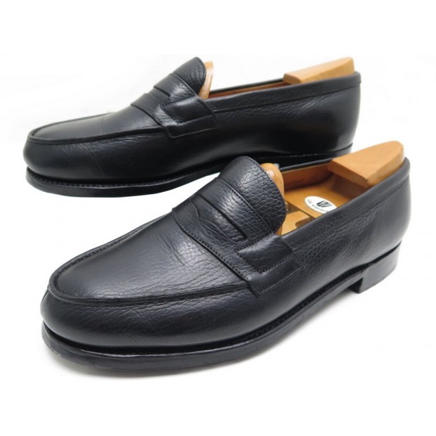 CHAUSSURES JM WESTON 180 MOCASSINS 6.5D 41.5 CUIR GRAINE NOIR + EMBAUCHOIRS 755€