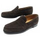 CHAUSSURES JM WESTON MOCASSINS 180 7.5B 42 VEAU DAIM VELOURS MARRON SHOES 610€