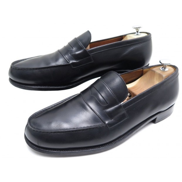 CHAUSSURES MOCASSINS JM WESTON CUIR NOIR 10.5D T44.5 