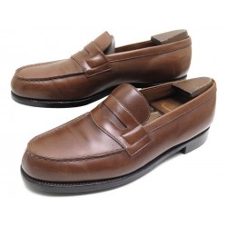 CHAUSSURES JM WESTON 180 MOCASSINS 7.5D 41.5 EN CUIR MARRON + EMBAUCHOIRS 695€