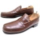 CHAUSSURES JM WESTON MOCASSINS CUIR MARRON 8B T42 