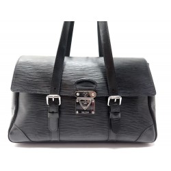 SAC A MAIN LOUIS VUITTON SEGUR CUIR EPI NOIR BLACK LEATHER HAND BAG PURSE 1500€