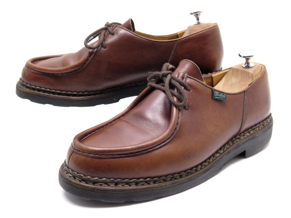 chaussures paraboot michael derby 43.5 en cuir marron