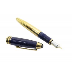 STYLO PLUME MONTBLANC RAMSES II LAPIS LAZULI & VERMEIL A PISTON FOUNTAIN PEN