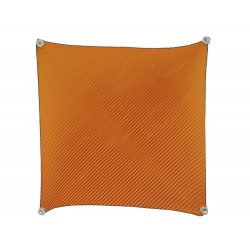 NEUF FOULARD HERMES CARRE 70 CM EN SOIE PLISSE ORANGE PLEATED SILK SCARF 270