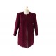 MANTEAU VESTE LONGUE CHANEL FEMME 40 42 M L EN TWEED LAINE BORDEAUX JACKET 5000