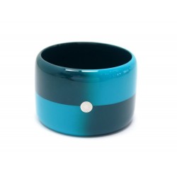 NEUF BRACELET HERMES ASSAM CLOU DE SELLE T S EN BOIS LAQUE BLEU LACQUER 305€