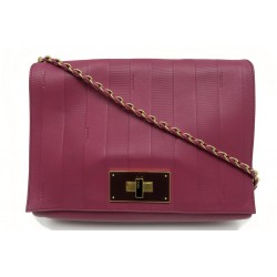 SAC A MAIN FENDI CLAUDIA 8BT205 LARGE BANDOULIERE CUIR ROSE FUSHIA PURSE 2390€