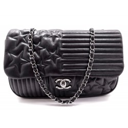 SAC CHANEL TIMELESS CUIR NOIR PARIS DALLAS 