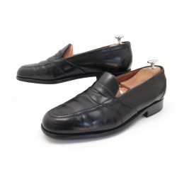 CHAUSSURES JM WESTON 119 MOCASSINS 7.5D 41.5 CUIR NOIR BLACK LOAFERS SHOES 610