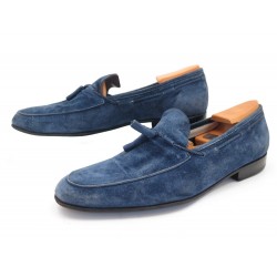 CHAUSSURES CESARE PACIOTTI MOCASSINS 11C 45 EN DAIM + EMBAUCHOIRS JM WESTON 535