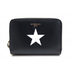 NEUF PORTE CARTES GIVENCHY MONNAIE ETOILE EN CUIR CARD HOLDER WALLET NEW 525€