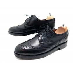 CHAUSSURES JM WESTON 389 DERBY TRIPLE SEMELLES 9E 43 CUIR NOIR BOUT FLEURI 925€