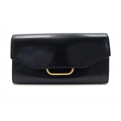 PORTEFEUILLE ISABEL MARANT LESNO EN CUIR NOIR PORTE MONNAIE BILLFOLD WALLET 250€