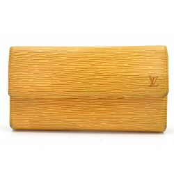 PORTEFEUILLE LOUIS VUITTON INTERNATIONAL EN CUIR EPI JAUNE EATHER BILLFOLD 550