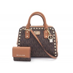 SAC A MAIN MICHAEL KORS 35F7GD1S5B SANDRINE STUD TOILE PORTE MONNAIE BAG 735€