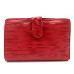 PORTEFEUILLE LOUIS VUITTON PORTE MONNAIE VIENNOIS EN CUIR EPI ROUGE WALLET 650€