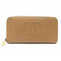 PORTEFEUILLE CHANEL EN CUIR CAVIAR PORTE MONNAIE CARTES BOITE WALLET BILLFOLD