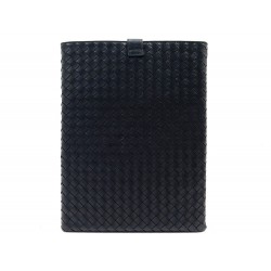 NEUF ETUI HOUSSE IPAD BOTTEGA VENETA 257469 EN CUIR NOIR TRESSE TABLETTE 570€