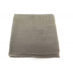 FOULARD HERMES PLUME ALLUMETTE CHALE EN CACHEMIRE SOIE TAUPE CASHMERE STOLE 850€