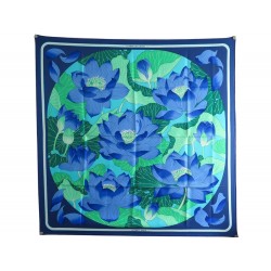 FOULARD HERMES FLEUR DE LOTUS CARRE SOIE 