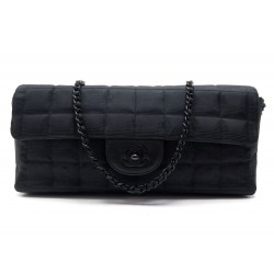 SAC A MAIN CHANEL TIMELESS 26CM POCHETTE EN TOILE NOIR BLACK CANVAS PURSE 3300