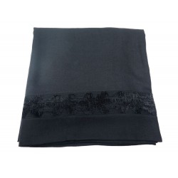 NEUF ETOLE GIVENCHY COUTURE EN LAINE NOIR 148 X 148 CM NEW BLACK WOOL SCARF 370€